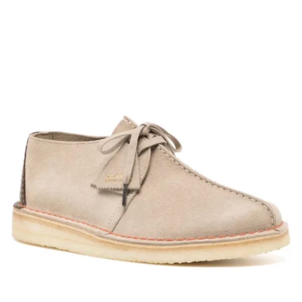 Clarks Desert Trek  Mens Beige Suede Lace Up Chukkas Boots 8D